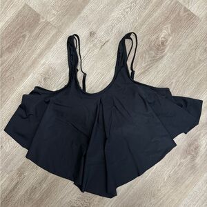 Tankini Swim Top Black Flutter D2